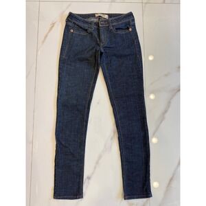Fragile Blue Jeans Womens Size 5 Dark Wash Skinny Denim Low Rise Embroidered